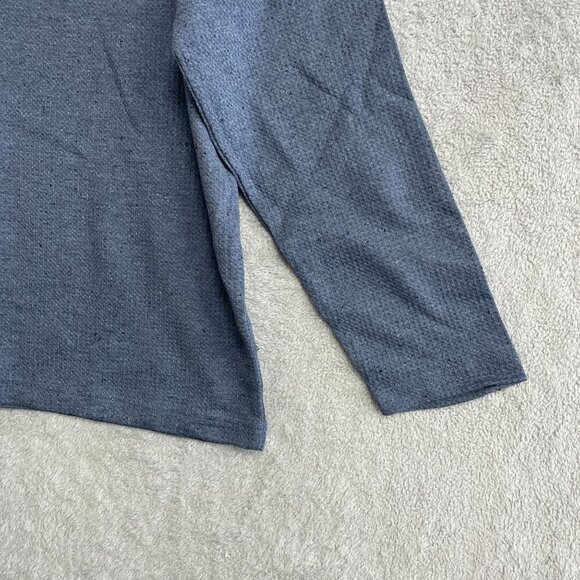 NEW English Laundry Men's XXL Long Sleeve Crew Neck Waffle Sweatshirt Blue - Picture 7 of 8